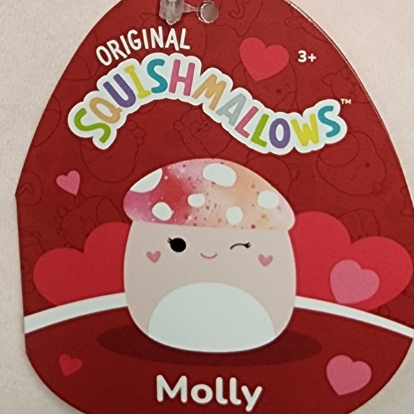 ❤️ MOLLY 🍄 Winking Pink Mushroom 16 in Valentine 2024 Original Squishmallow NWT - Picture 2 of 8